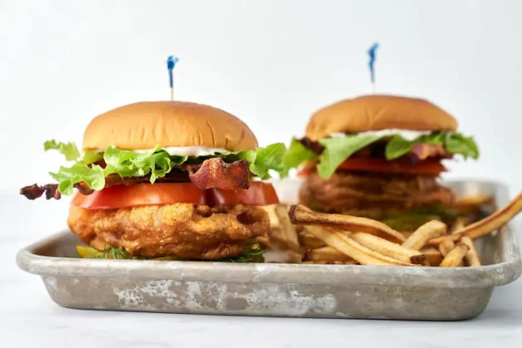 Crispy Alaska Cod BLT Sandwich