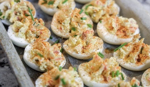 Smoked Salmon Deviled Eggs