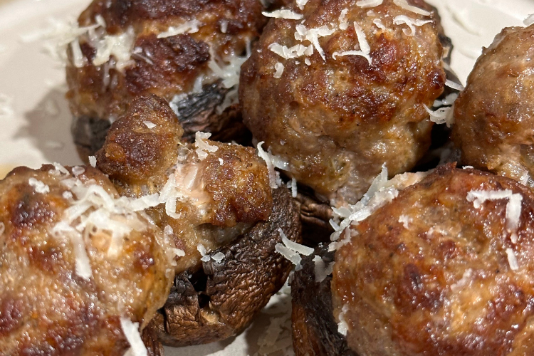 Stuffed Mushrooms with Ground Sage Pork
