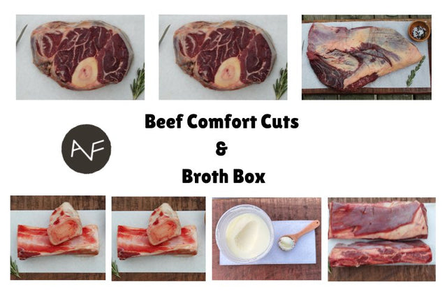 Beef Comfort Cuts & Broth Box - 15 lbs – Ayers Valley Farm
