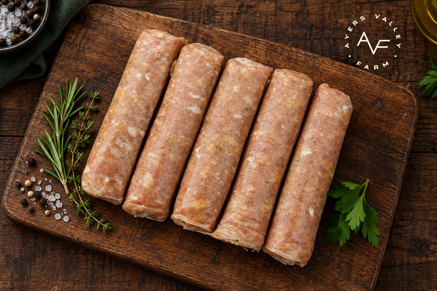 Ayers Valley Farm - Chicken Bratwurst (Apple) - 1 lb / pkg