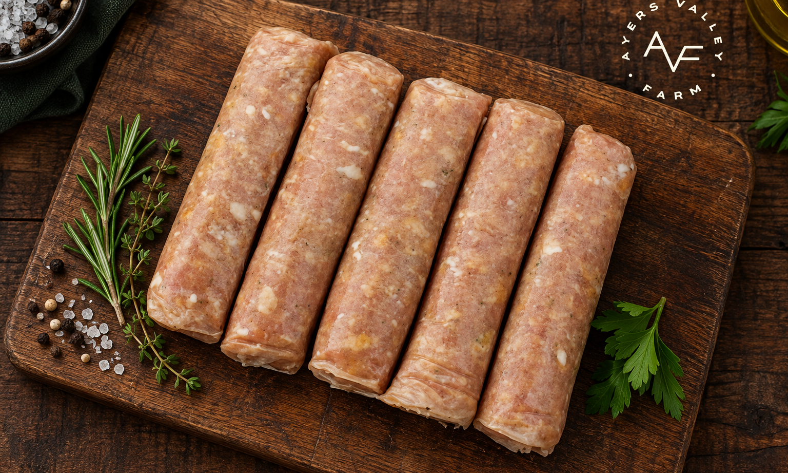 Ayers Valley Farm - Chicken Bratwurst (Apple) - 1 lb / pkg