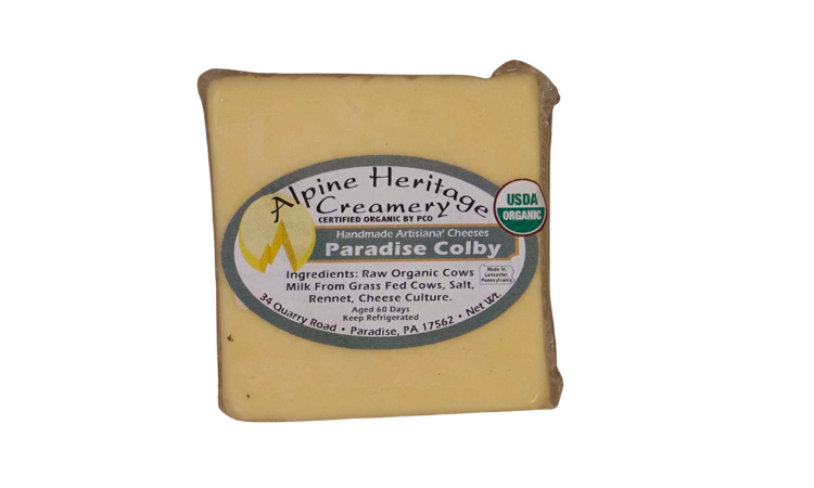 Ayers Valley Farm - A2-A2 Raw Organic Paradise Colby Cheese - 2 x 8 oz packs