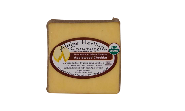 Ayers Valley Farm - A2-A2 Raw Organic Applewood Cheddar Cheese - 2 x 8 oz packs