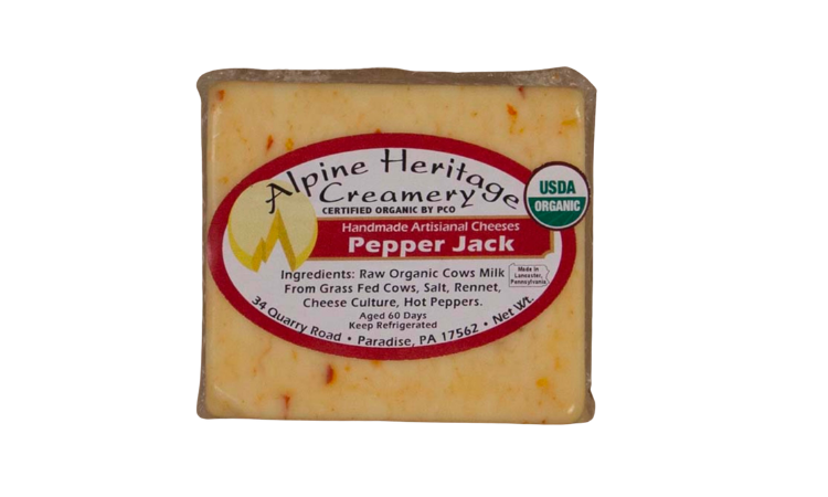 Ayers Valley Farm - A2-A2 Raw Organic Pepper Jack Cheese - 2 x 8 oz packs