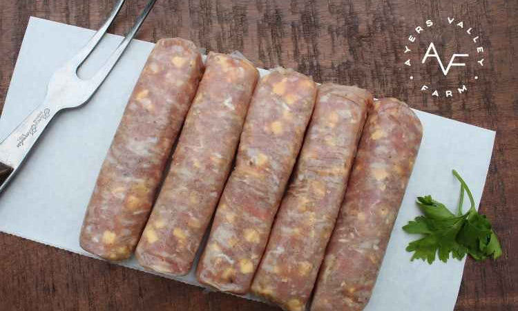 Ayers Valley Farm - Chicken Bratwurst (Cheddar Cheese) - 10 x 3.2 oz links