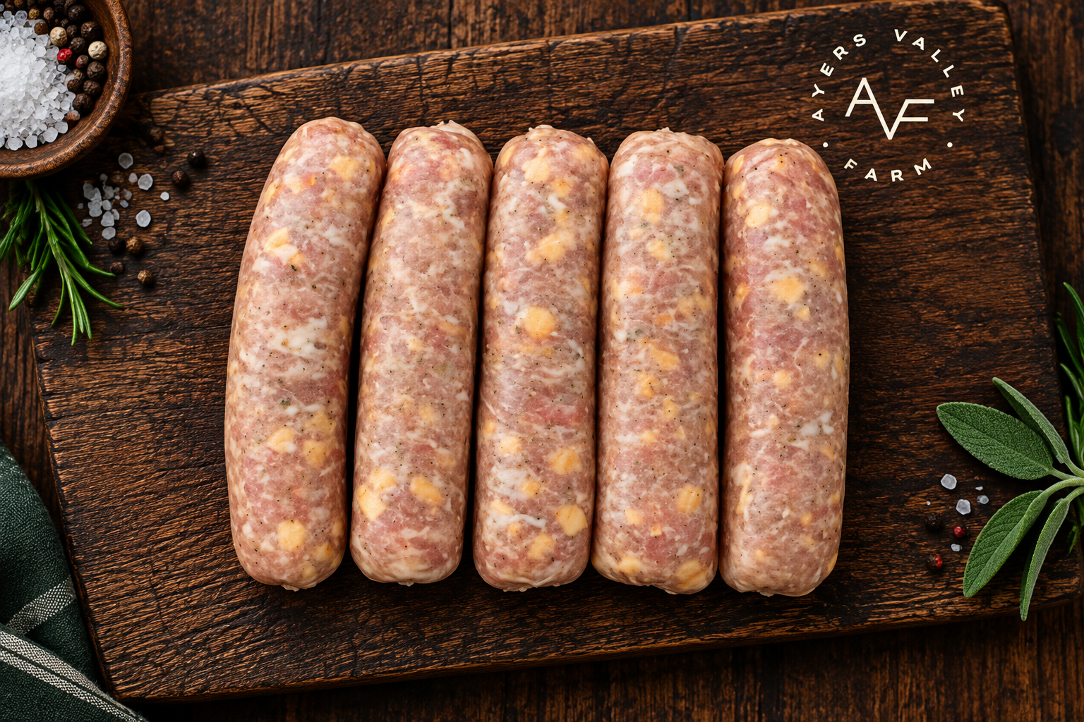 Ayers Valley Farm - Chicken Bratwurst (Cheddar Cheese)