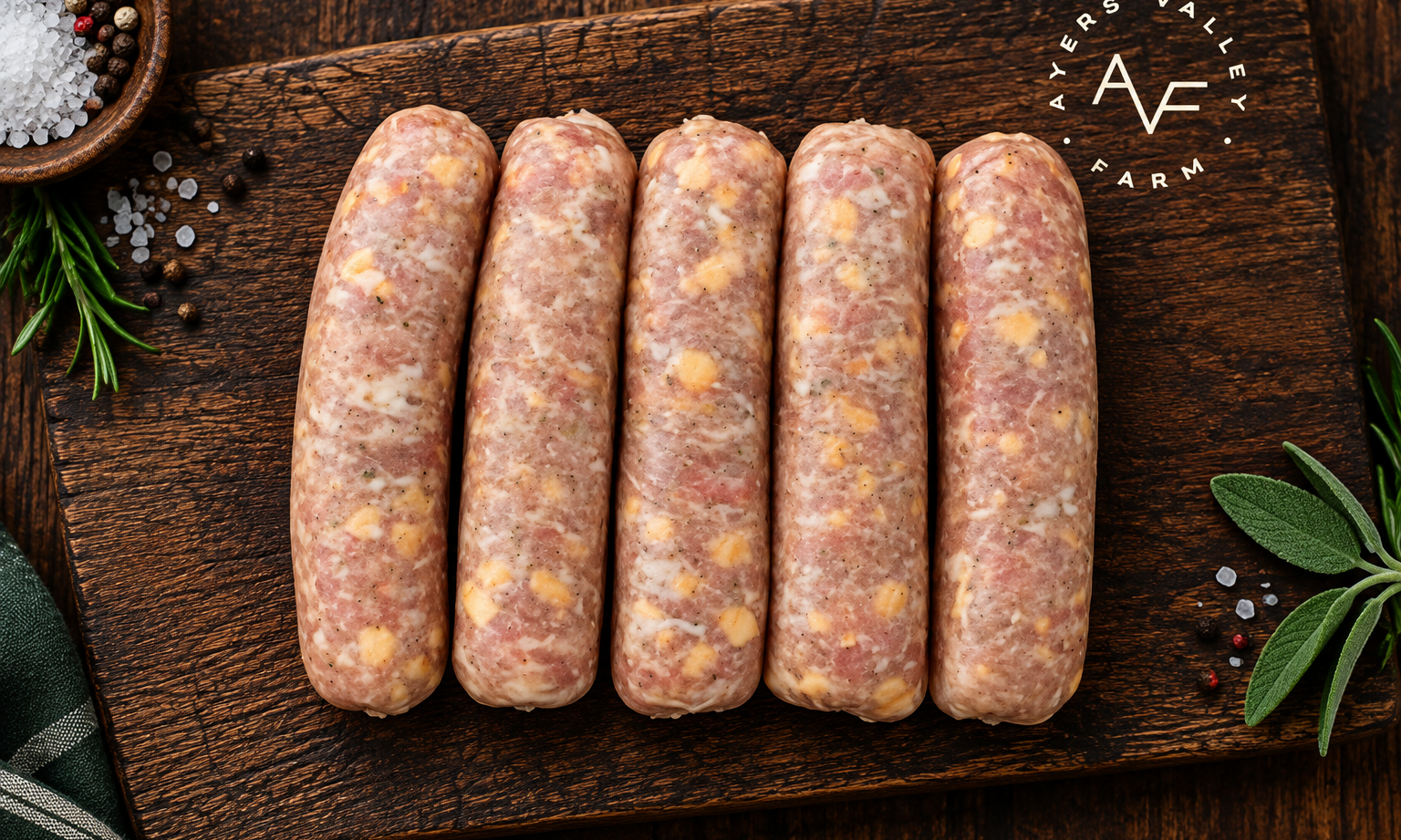 Ayers Valley Farm - Chicken Bratwurst (Cheddar Cheese) - 1 lb / pkg