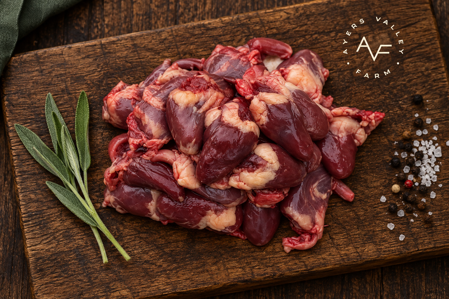 Ayers Valley Farm - Chicken Hearts - 1 lb / pkg