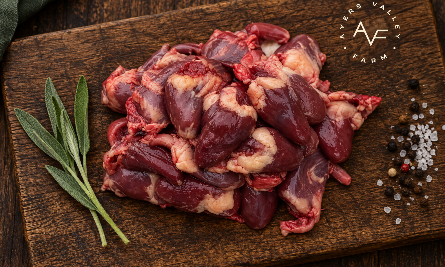 Ayers Valley Farm - Chicken Hearts - 1 lb / pkg
