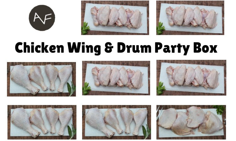 Ayers Valley Farm - Chicken Wing & Drum Party Box - 12 lbs