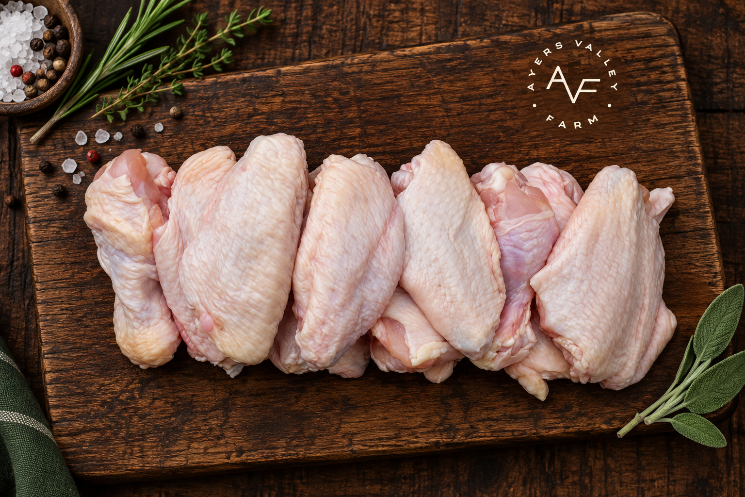 Ayers Valley Farm - Chicken Wings (Party Style) - 1 lb / pkg