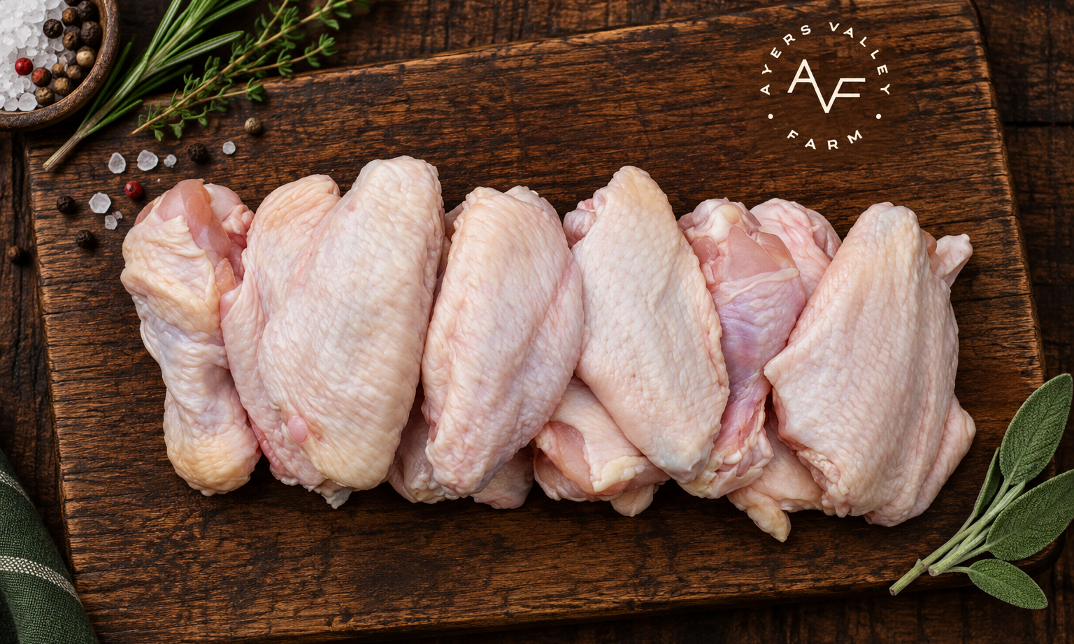 Ayers Valley Farm - Chicken Wings (Party Style) - 1 lb / pkg