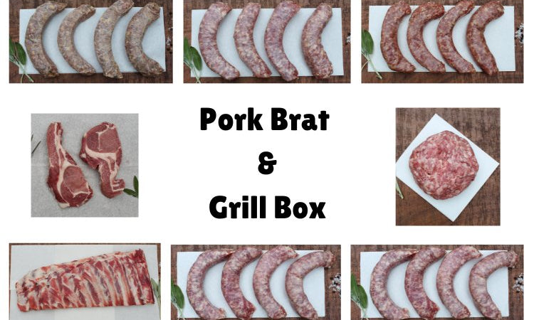 Ayers Valley Farm - Pork Brat & Grill Box - 8 lbs