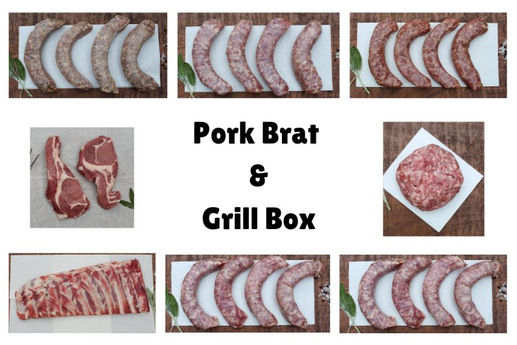 Ayers Valley Farm - Pork Brat & Grill Box - 8 lbs