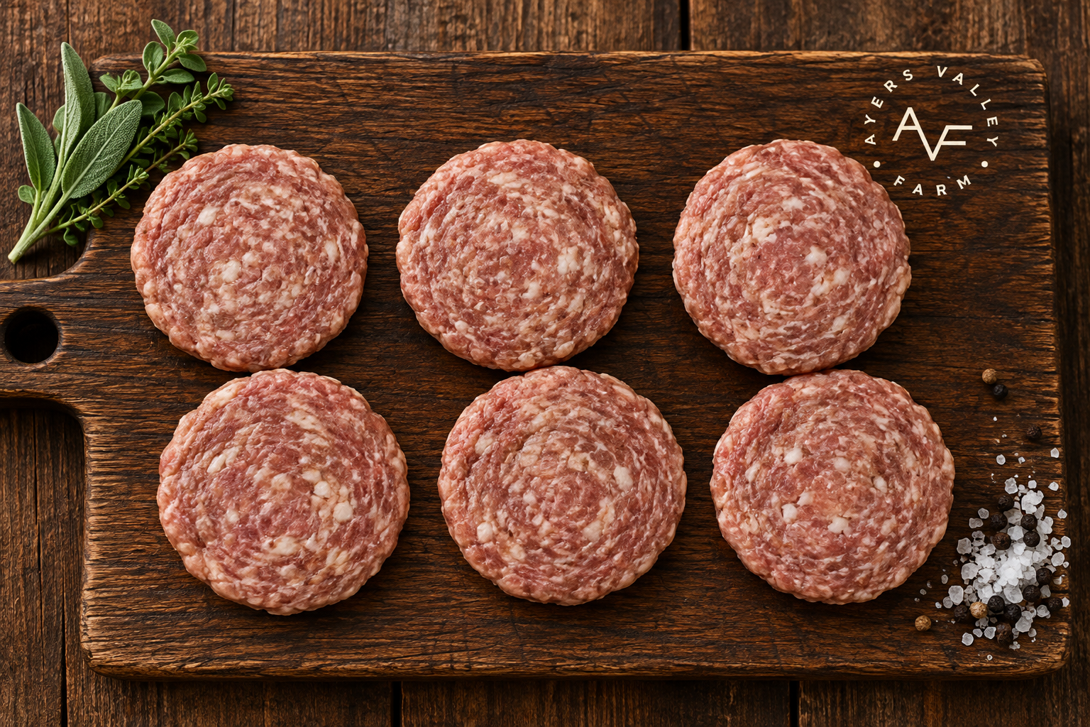 Ayers Valley Farm - Pork Breakfast Sausage Patties (Sugar Free)