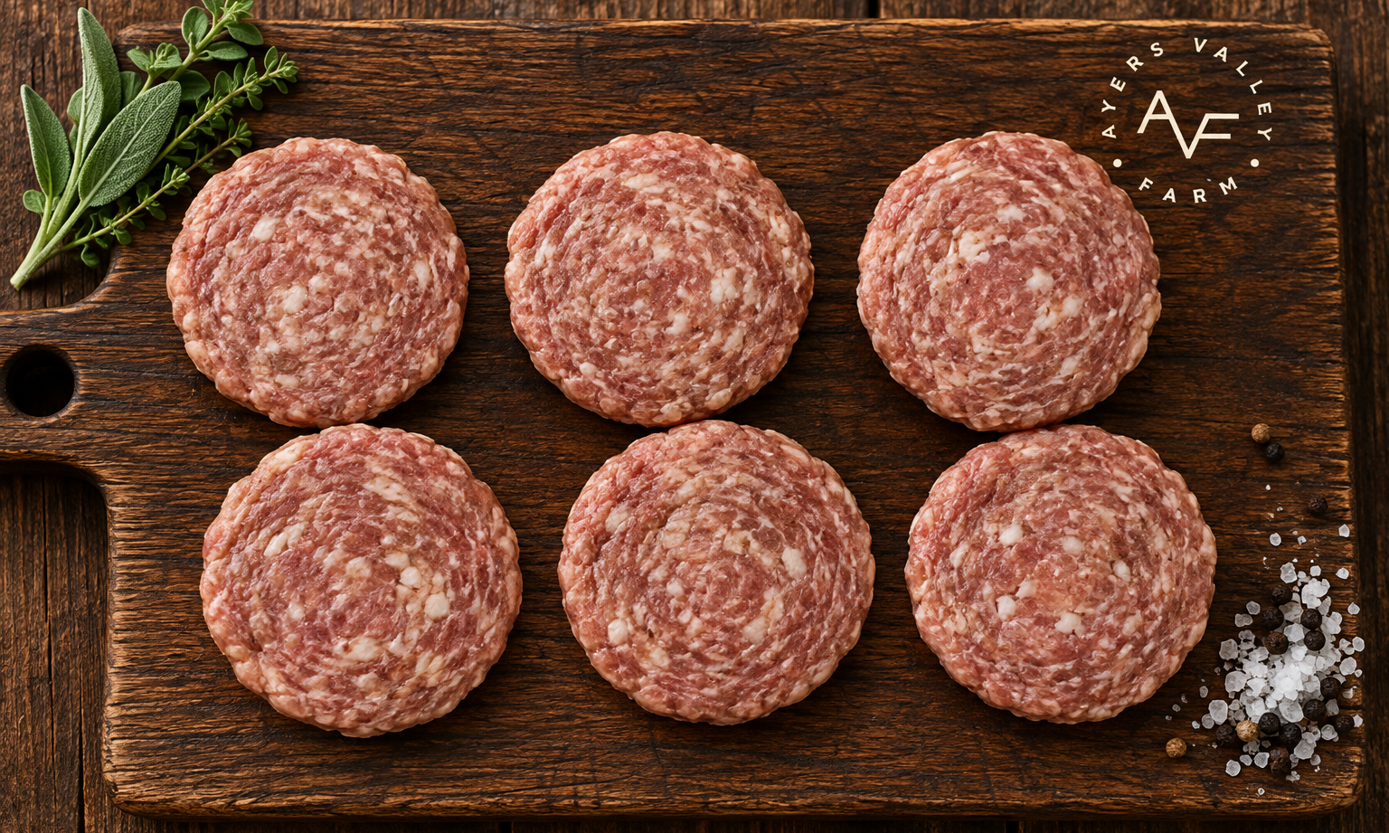Ayers Valley Farm - Pork Breakfast Sausage Patties (Sugar Free)